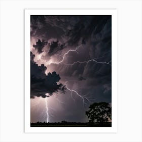 Lightning In The Sky Art Print