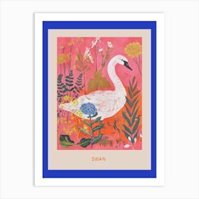 Spring Birds Poster Swan 1 Art Print