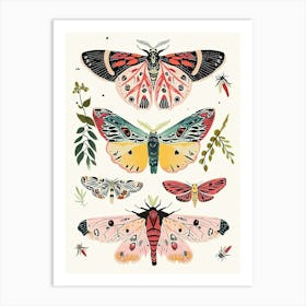 Colourful Insect Illustration Butterfly 4 Art Print