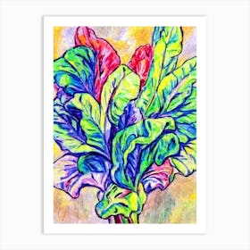 Chard 2 Fauvist vegetable Art Print