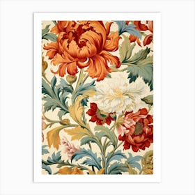 Floral Wallpaper 309 Art Print