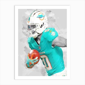 Braxton Berrios Miami Dolphins Art Print