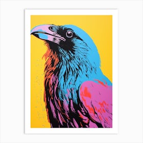 Andy Warhol Style Bird Raven 1 Art Print