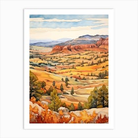 Autumn National Park Painting Bryce Canyon National Park Utah Usa 2 Art Print