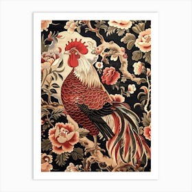 Chinese Lunar Year Of The Rooster 1 Full William Morris Style Art Print