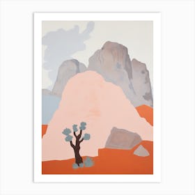 Western Desert Landscape Contemporary Abstract Illustration 1 Art Print