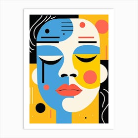 Face Pattern Illustration 1 Art Print