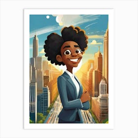 Portrait Of African American Business Woman Art Print