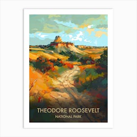 Theodore Rooselvelt National Park Travel Poster Illustration Style 1 Art Print