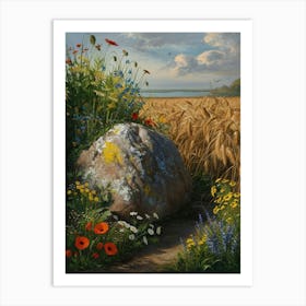 Stone In A Field 2 Art Print