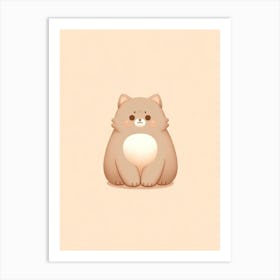 Cute Kawaii Cat Baby Room Art Pastel Print Art Print