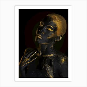 Gold And Black Art Print