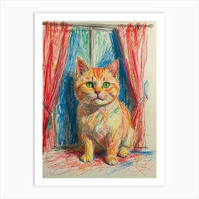 Orange Tabby Cat 3 Art Print