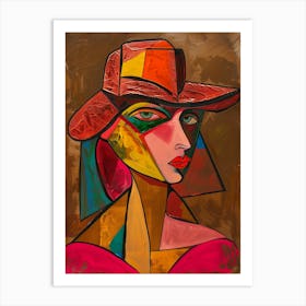 Woman In A Hat 3 Art Print