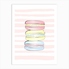 Pastel Macarons Art Print