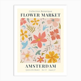 Flower Market Amsterdam Art Print