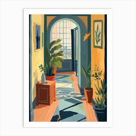 Tropical style hallway Art Print