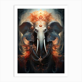 Elephant Of The Gods 1 Art Print