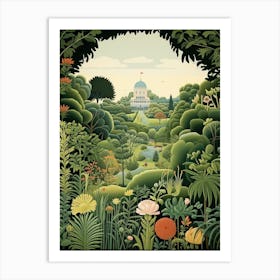 San Diego Botanic Garden Usa Henri Rousseau Style 6 Art Print