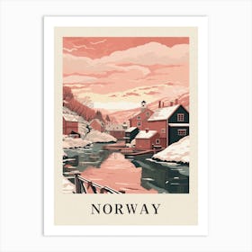 Vintage Travel Poster Norway Art Print