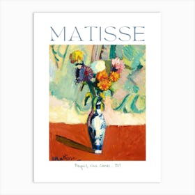 Henri Matisse Bouquet Vase Chinois 1901 in HD Poster Prints for Feature Wall Decor - Flowers in a Chinese Vase - Perfect Remastered Art Print