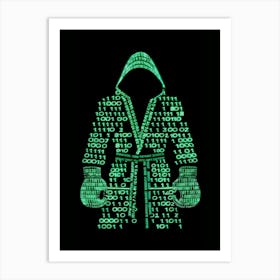 Binary Code Robe Art Print