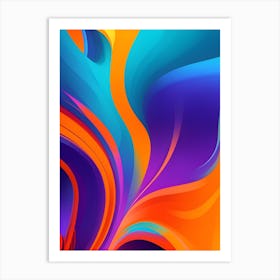 Abstract Colorful Waves Vertical Composition 68 Art Print