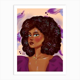 Afro Girl Art Print