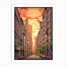 Istiklal Avenue Modern Pixel Art 2 Art Print