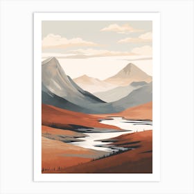 Kungsleden Sweden 2 Hiking Trail Landscape Art Print