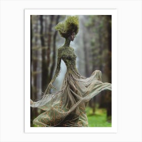 "Nature's Artwork: Tree Woman with Moss" Art Print