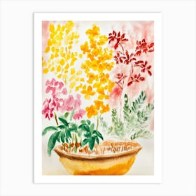 Flora In A Bowl Art Art Print