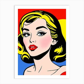 Colorful Confidence: A Woman’s Story in Pop Art Form Pop Art Art Print