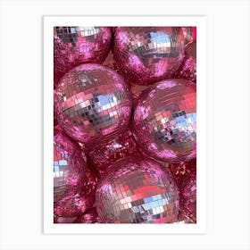 Pink Disco Balls Art Print