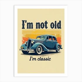 Retro Classic Car Poster Art Print