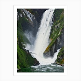 Mardalsfossen, Norway Nat Viga Style (2) Art Print