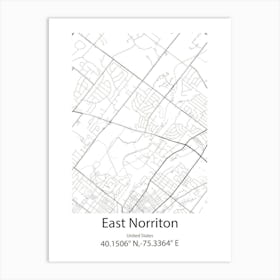 East Norriton,United States Minimalist Map Art Print