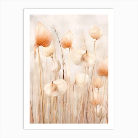 Boho Dried Flowers Flamingo Flower 3 Art Print