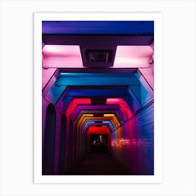 Rainbow Light Tunnel Art Print