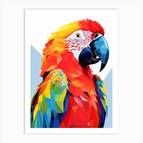 Colourful Geometric Bird Parrot 1 Art Print