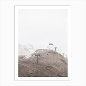 Mountain Ski Lift Art Print