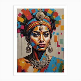 Indian Tribal Woman Art Print