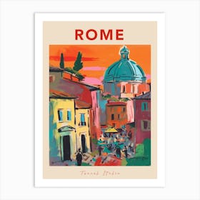 Rome Italia Travel Poster Art Print