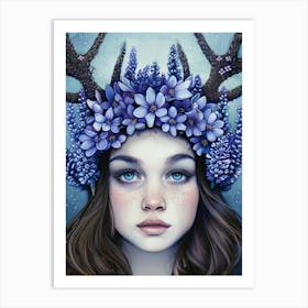 Deer Head 16 Art Print