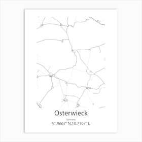 Osterwieck,Germany Minimalist Map Art Print