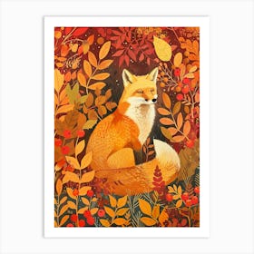 Solitary Fox In The Autumn 18 Art Print