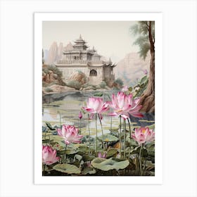 Lotus Victorian Style 0 Art Print