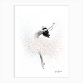 Snow Lake Ballerina Art Print