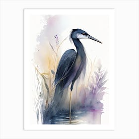 Black Heron Gouache 3 Art Print