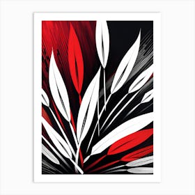 Abstract Leaves Canvas Print Art Print